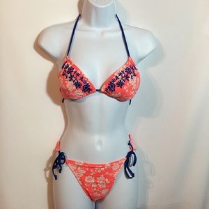 S/M Abercrombie & Fitch embroidered floral bikini